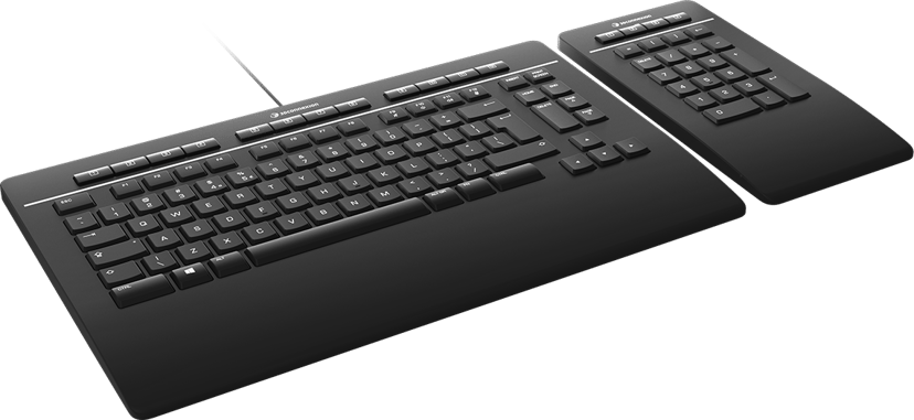 3DConnexion Keyboard Pro With Numpad - (Fyndvara klass 2) Trådbunden och trådlös Nordisk