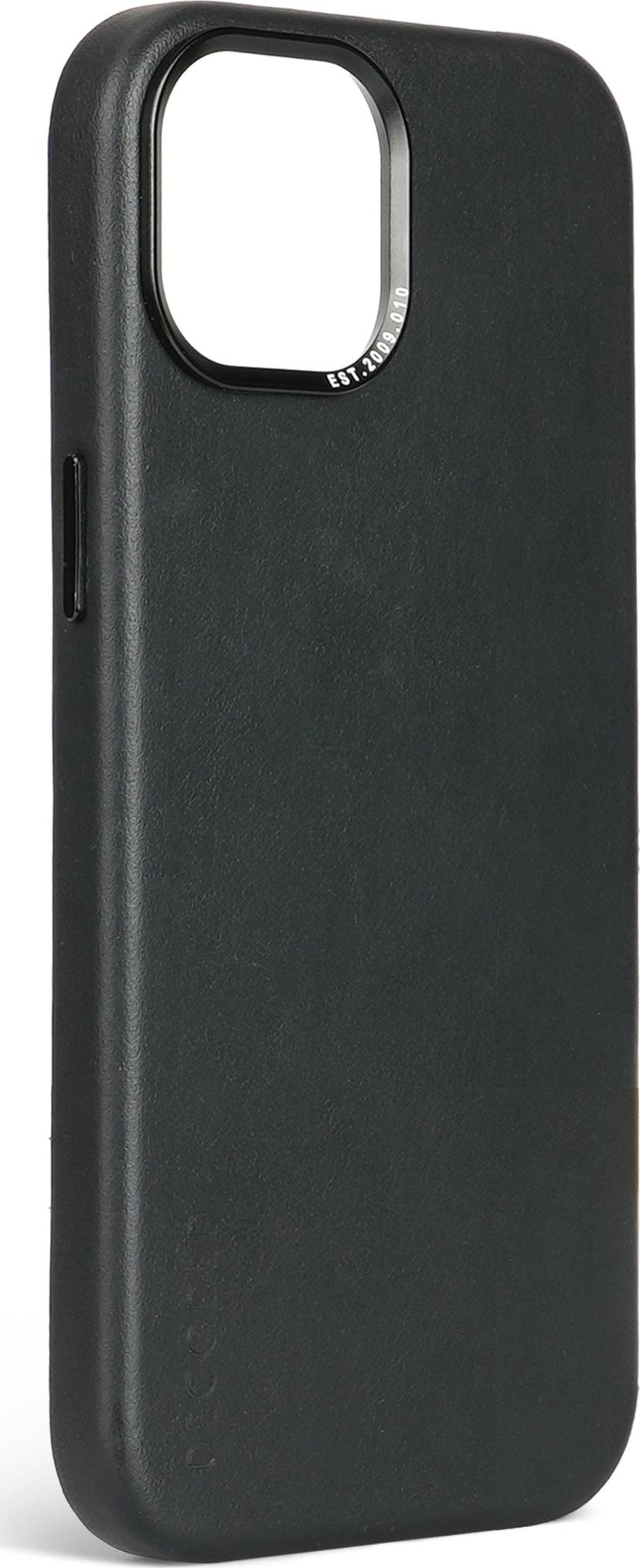 Decoded Leather Backcover iPhone 13, iPhone 14, iPhone 15 Musta