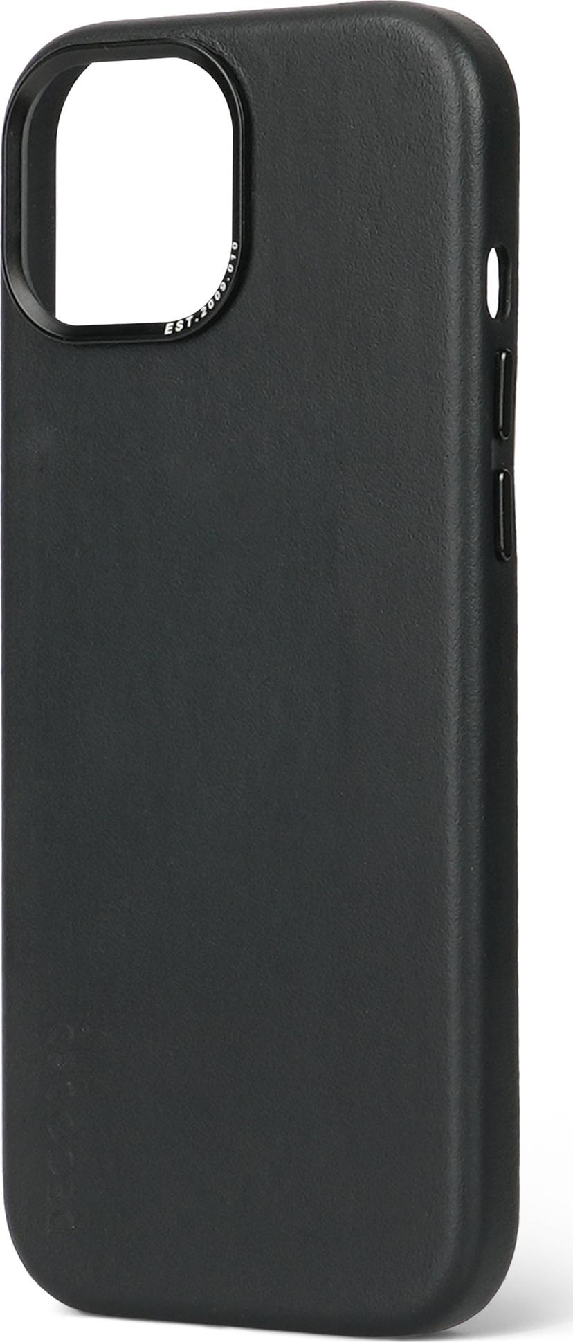 Decoded Leather Backcover iPhone 13, iPhone 14, iPhone 15 Musta