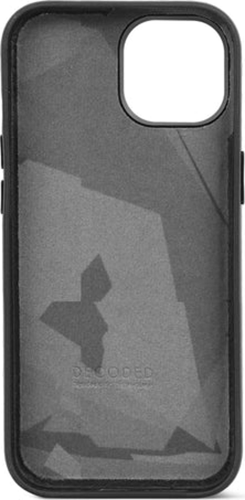Decoded Leather Backcover iPhone 13, iPhone 14, iPhone 15 Musta