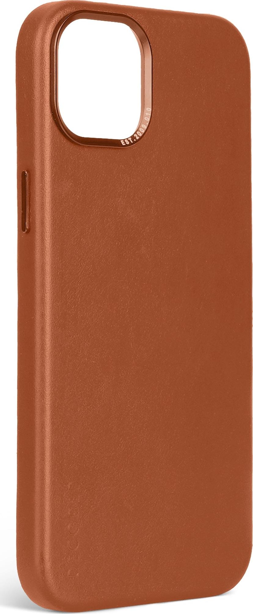Decoded Leather Backcover iPhone 15 Plus Brun