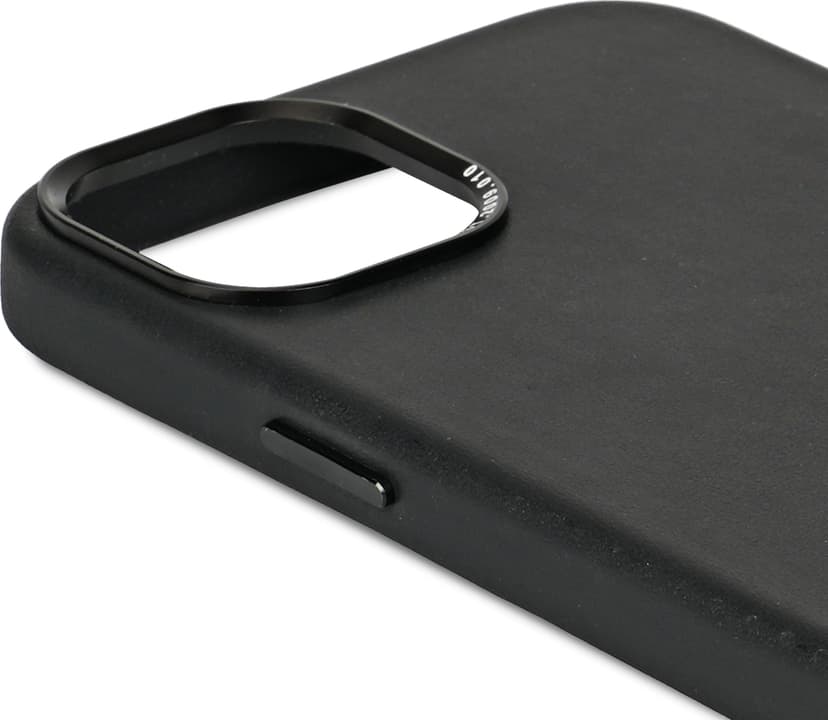Decoded Leather Backcover iPhone 13, iPhone 14, iPhone 15 Musta