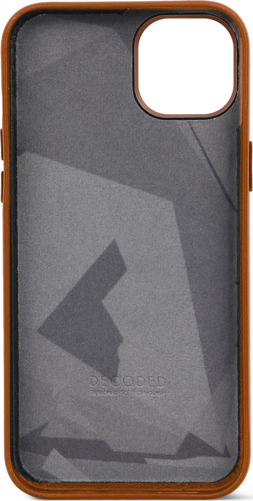 Decoded Leather Backcover iPhone 15 Plus Brun