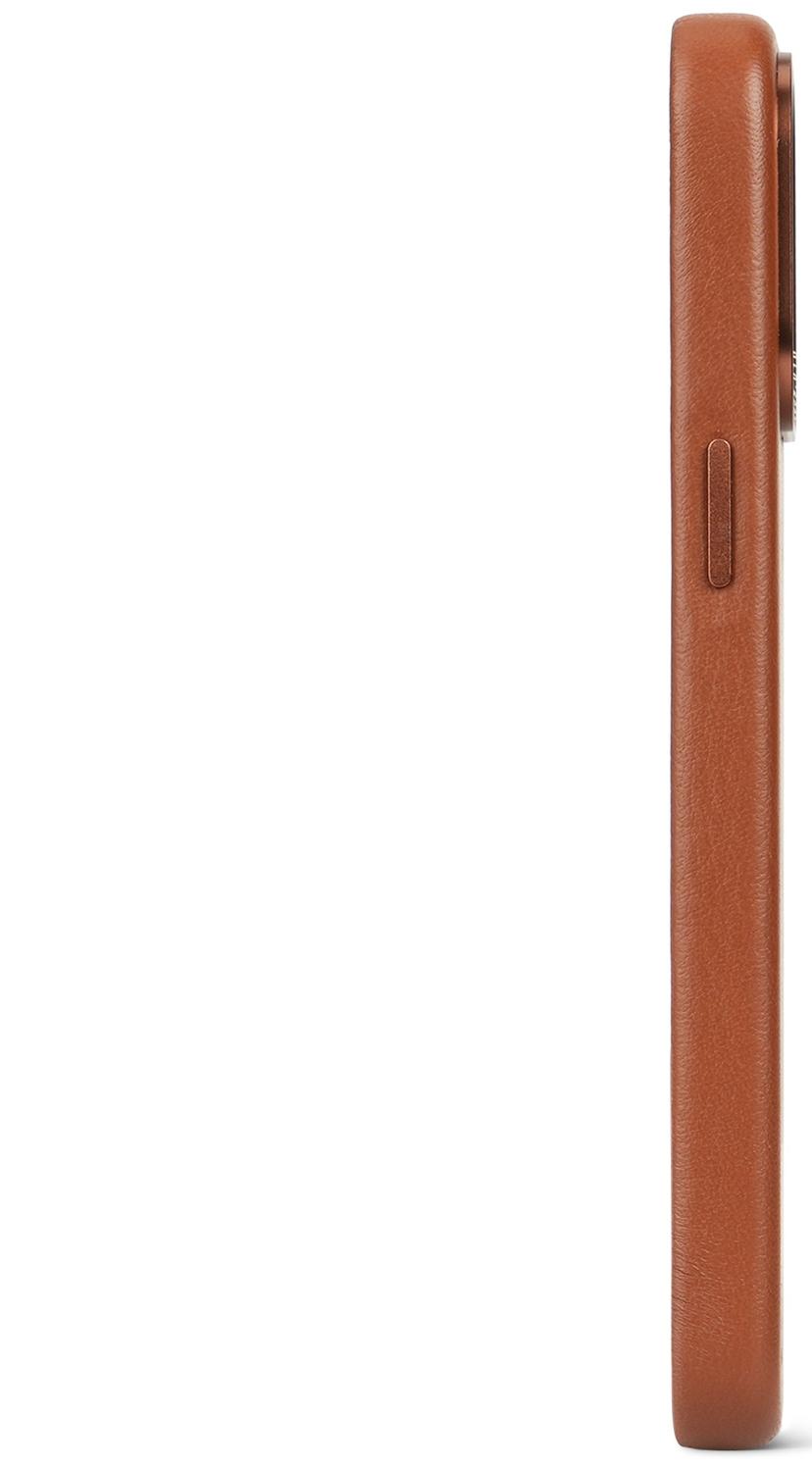 Decoded Leather Backcover iPhone 15 Pro Brun
