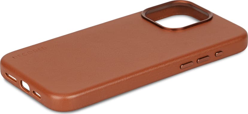 Decoded Leather Backcover iPhone 15 Pro Brun