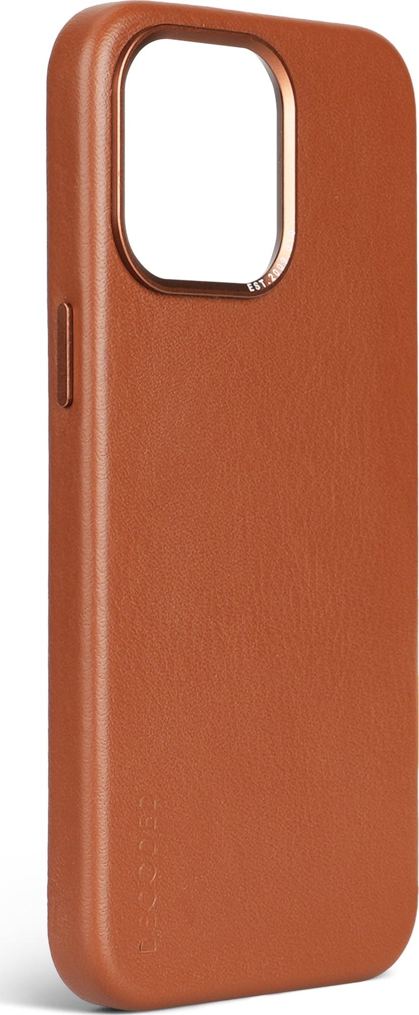Decoded Leather Backcover iPhone 15 Pro Brun