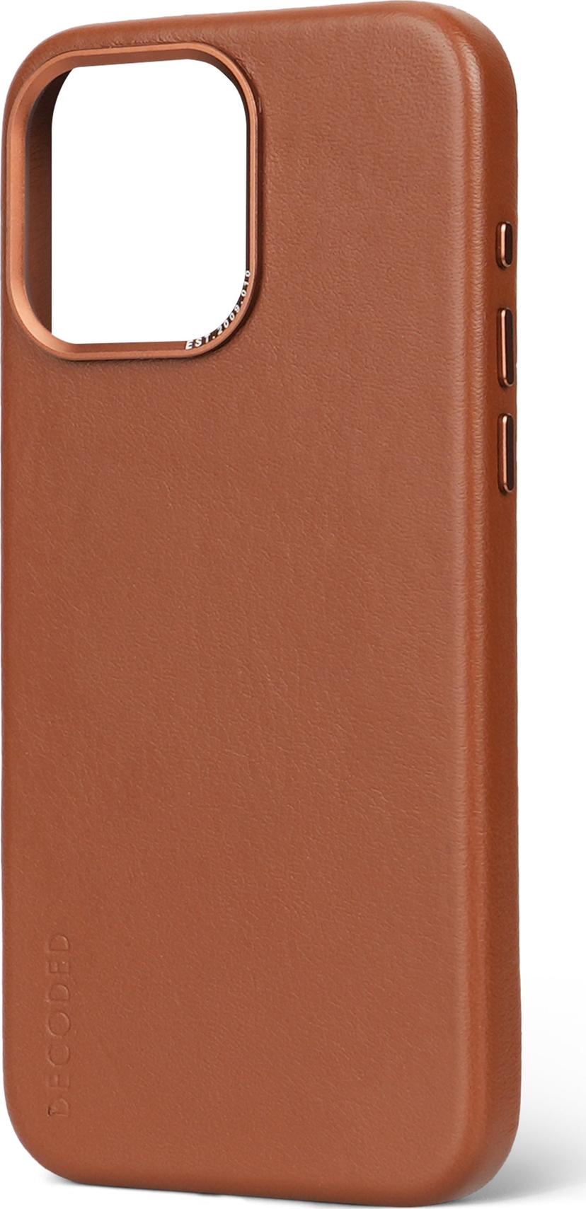Decoded Leather Backcover iPhone 15 Pro Max Ruskea