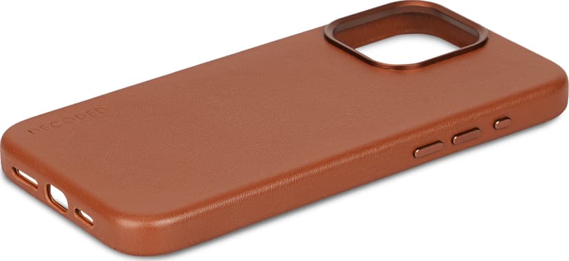 Decoded Leather Backcover iPhone 15 Pro Max Ruskea