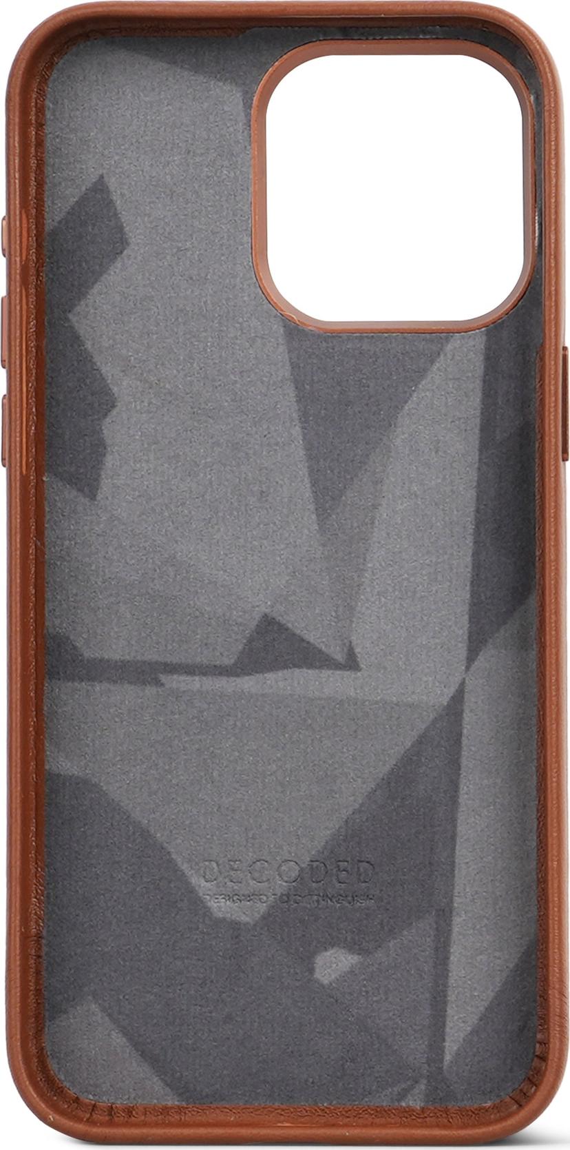 Decoded Leather Backcover iPhone 15 Pro Max Ruskea