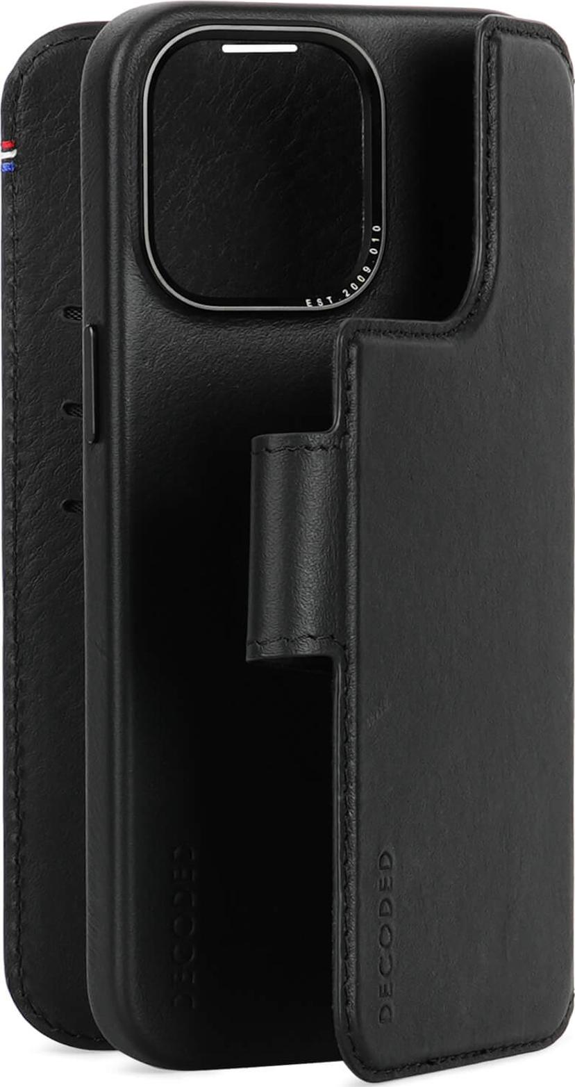 Decoded Leather Detachable Wallet iPhone 15 Pro Max Svart
