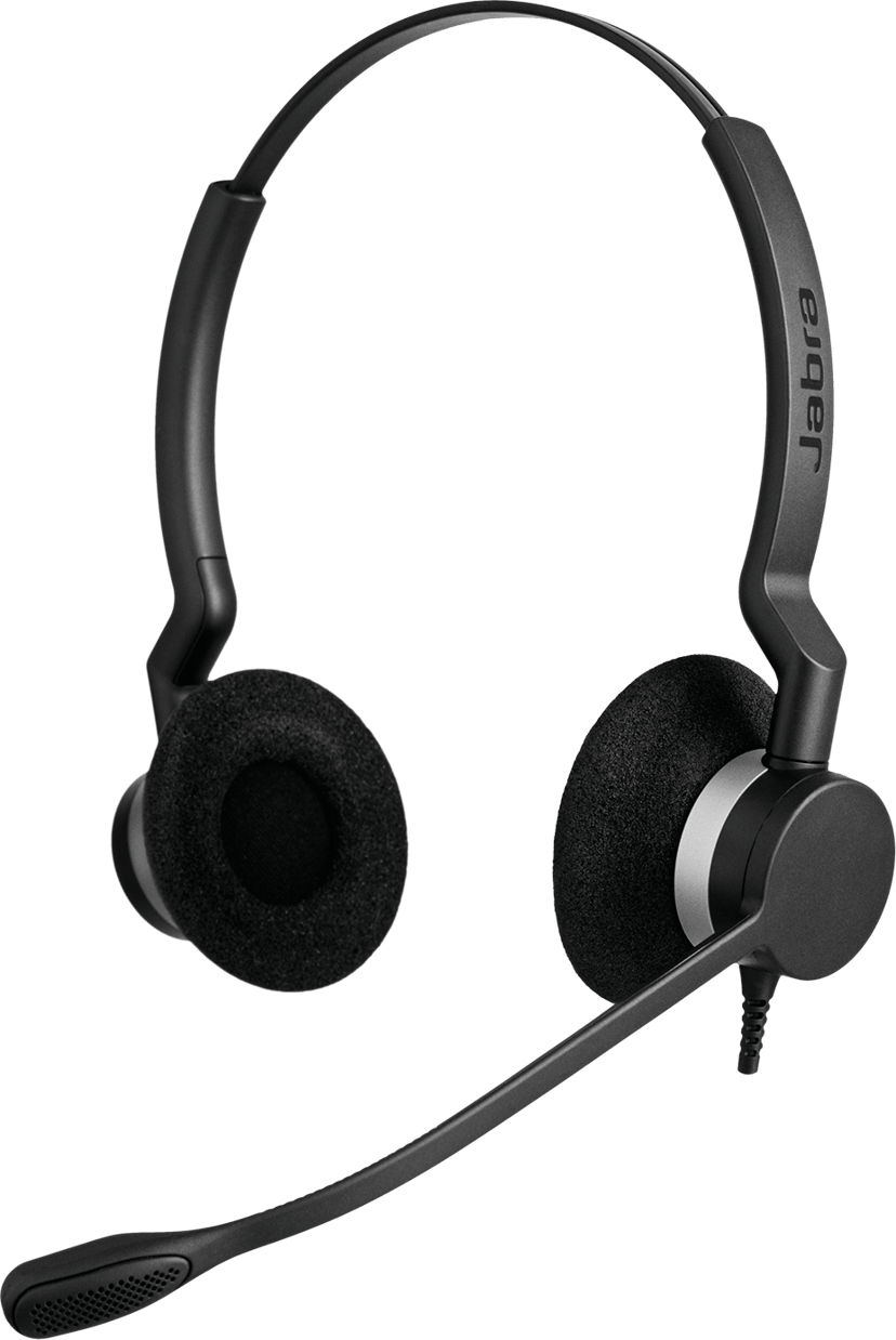 Jabra Biz 2300 Qd Duo  - (Löytötuote luokka 2) Stereo CE, FCC, UL, cUL,EAC, RCM, KCC, RoHS, REACH Musta