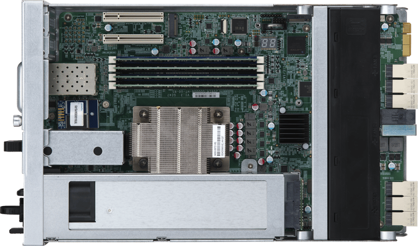 QNAP ES2486dc NAS Rack (2U) Intel® Xeon® D D-2142IT 128 GB DDR4 0 TB QNAP Enterprise System Svart