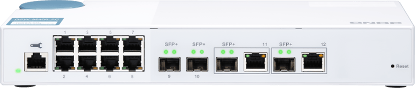 QNAP QSW-M408-2C nätverksswitchar hanterad L2 10G Ethernet (100/1000/10000) Vit