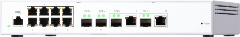 QNAP QSW-M408-2C nätverksswitchar hanterad L2 10G Ethernet (100/1000/10000) Vit