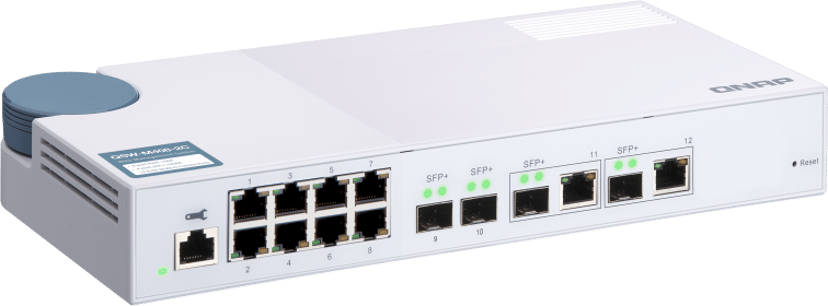 QNAP QSW-M408-2C nätverksswitchar hanterad L2 10G Ethernet (100/1000/10000) Vit