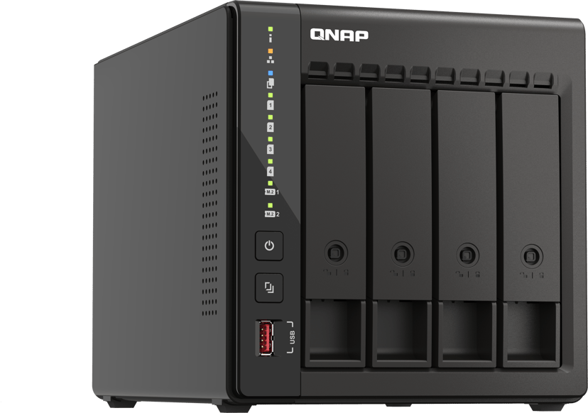 QNAP TS-453E NAS Tower Intel® Celeron® J6412 8 GB 0 TB QNAP QTS Zwart