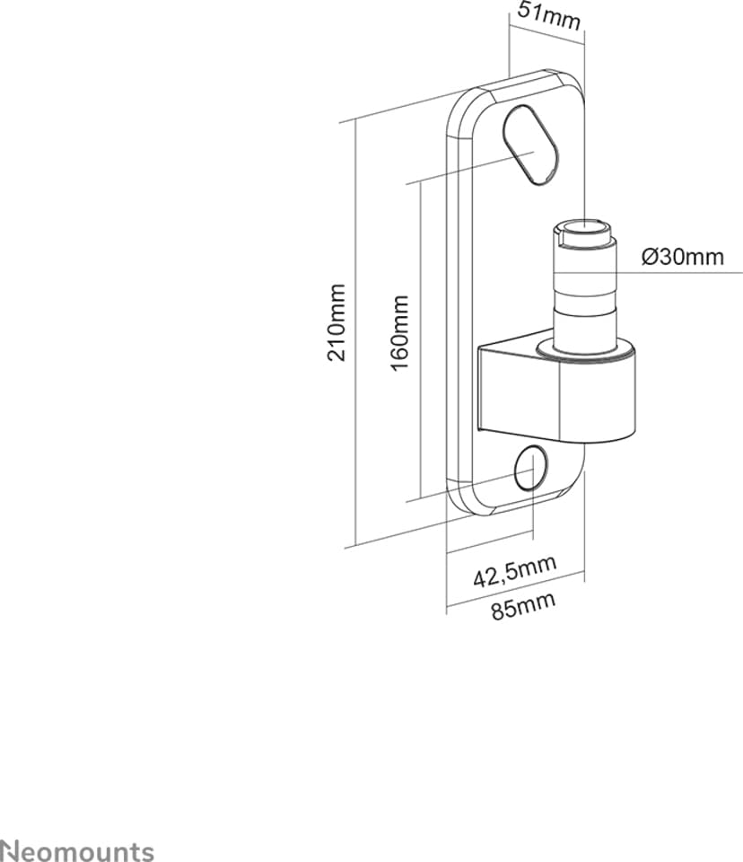 Neomounts NEXT - AWL75-450BL - Muuradapter voor DS70-450BL1 en DS75-450BL2