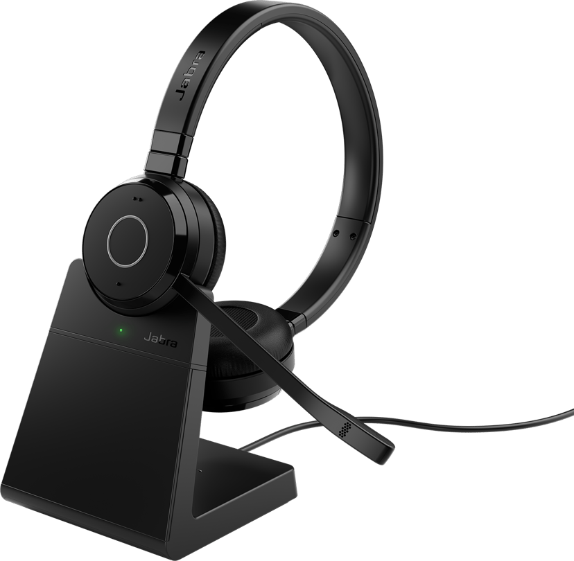 Jabra Evolve 65 TE Link 390A Stereo Stand - (Löytötuote luokka 3) Stereo USB-A Avaya, Cisco, Microsoft Teams Musta