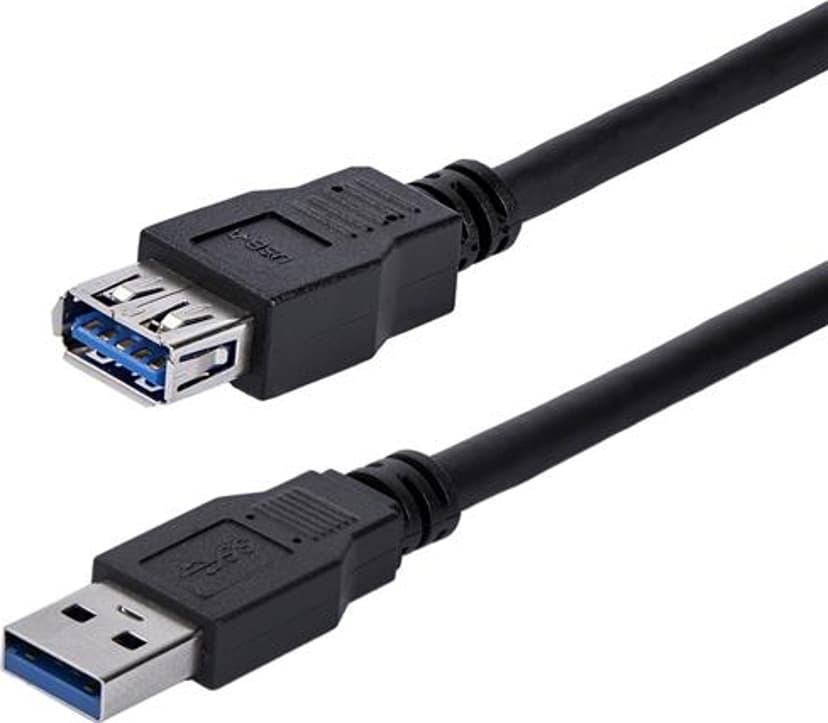 Startech StarTech.com USB3SEXT1MBK USB-kablar USB 3.2 Gen 1 (3.1 Gen 1) 1 m USB A Svart 1m USB-A USB-A Svart