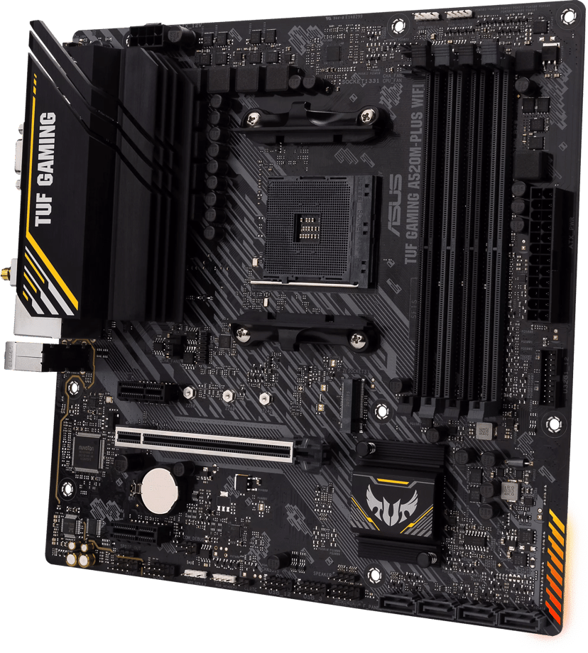 ASUS TUF GAMING A520M-PLUS WIFI AMD A520 Stik AM4 micro ATX AM4 Micro-ATX Bundkort