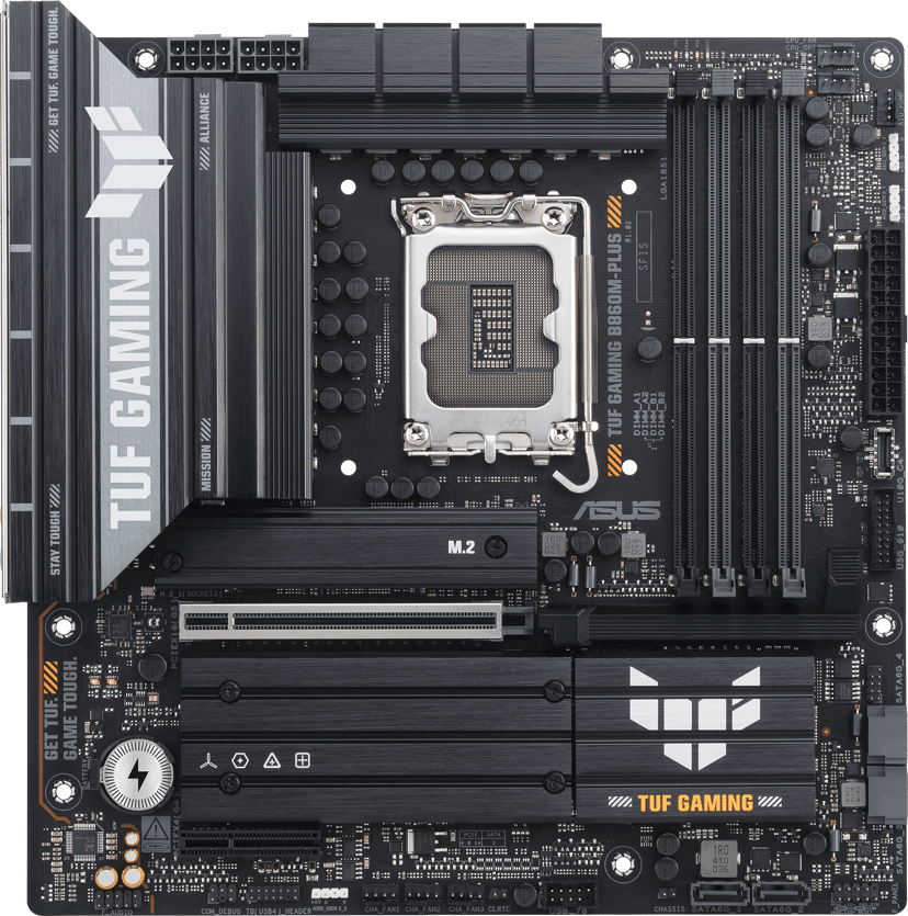ASUS TUF GAMING B860M-PLUS Intel B860 LGA 1851 (Socket V1) micro ATX LGA 1851 Micro-ATX Moderkort