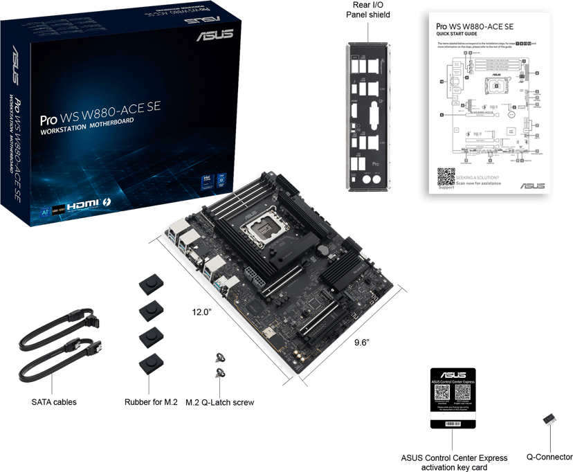 ASUS Pro WS W880-ACE SE LGA 1851 ATX Moderkort