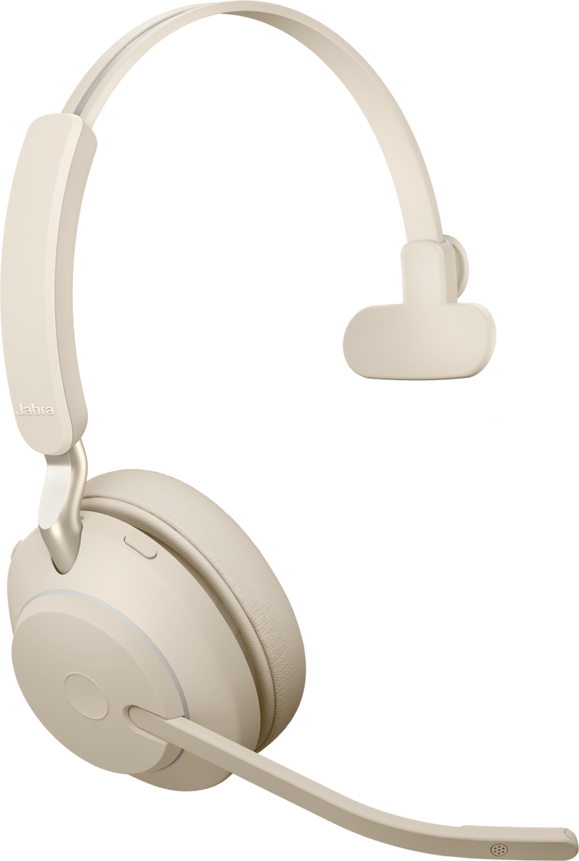 Jabra Evolve2 65 Mono USB-C Avaya, Cisco, Unify, Mitel, Microsoft Teams, Zoom, Google Meet, Amazon Chime Beige