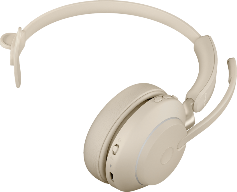 Jabra Evolve2 65 Mono USB-A Avaya, Cisco, Unify, Mitel, Microsoft Teams, Zoom, Google Meet, Amazon Chime Beige