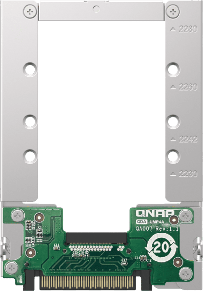 QNAP QDA-UMP4A nätverkskort/adapters Intern M.2, U.2