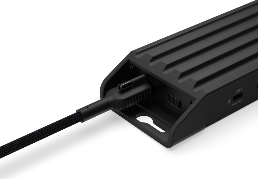 Unisynk USB-C Cable For Pro Av Dock 3.1 Gen 2 240W PD 2m Fabric Black 2m USB-C USB-C Svart