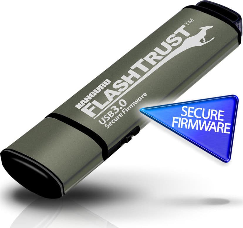 Kanguru iStorage Kanguru FlashTrust USB-sticka 256 GB USB Type-A 3.2 Gen 1 (3.1 Gen 1) Grön 256GB USB-A Grön