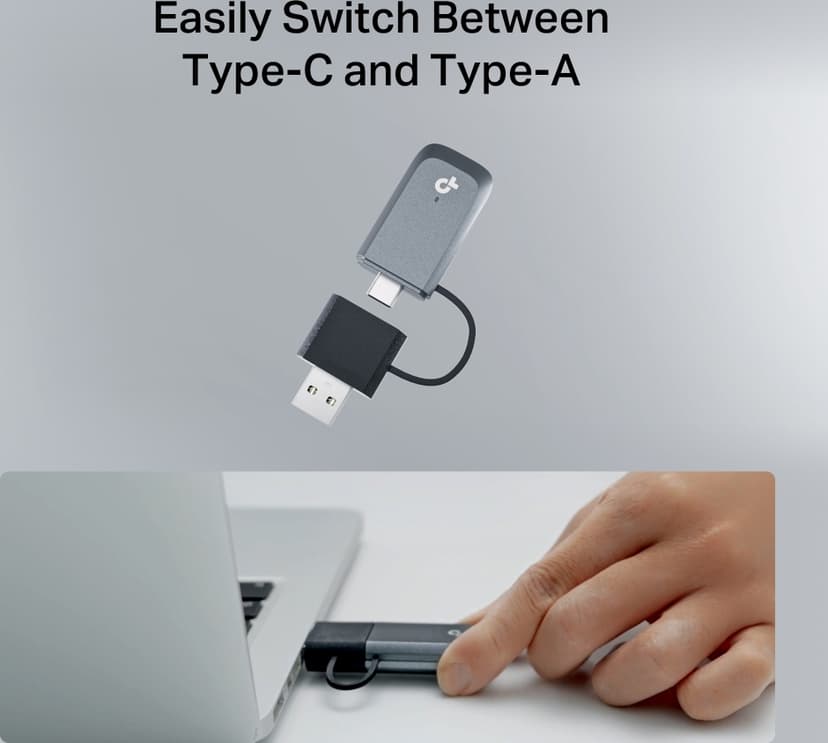 TP-Link Archer BE6500 TB WiFi 7 trådlös Mini USB-adapter
