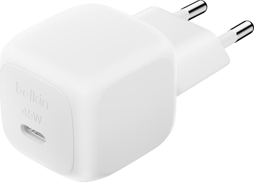Belkin 45W USB PD Compact Wall Charger + USB-C Cable 1m Vit