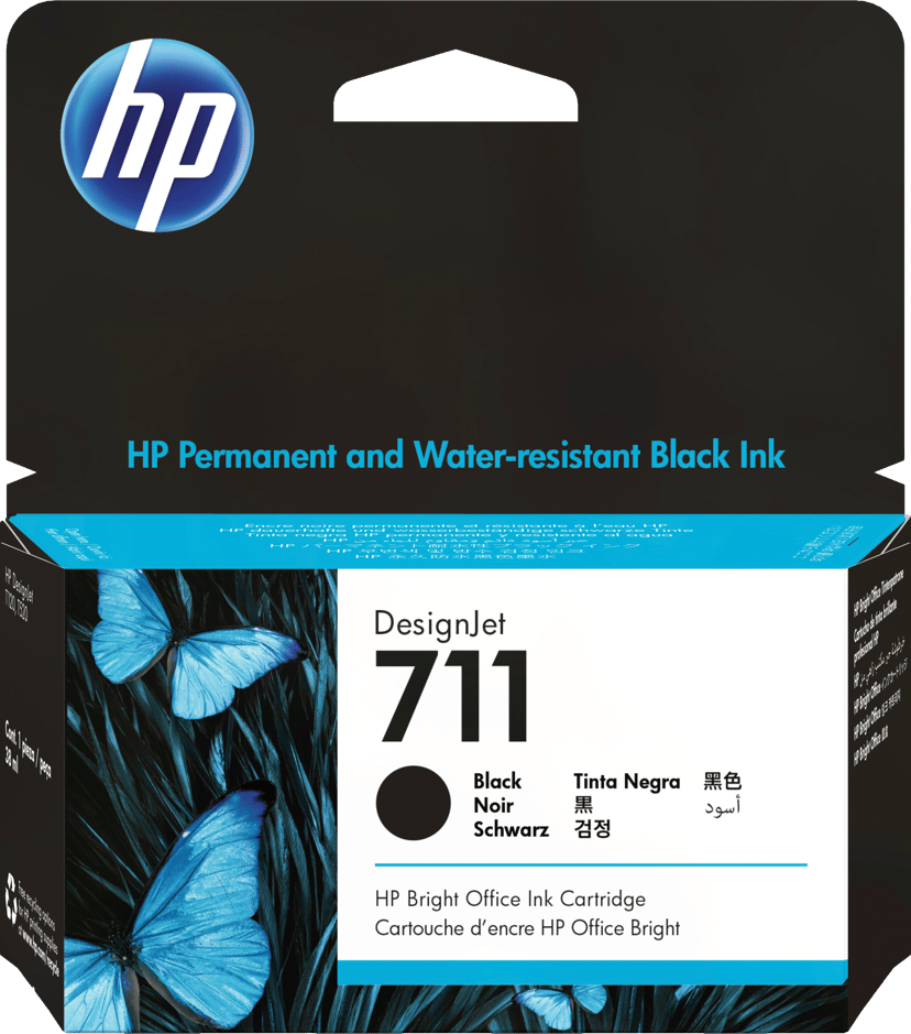 HP Inkt Zwart 711, 38ml - DJ T120