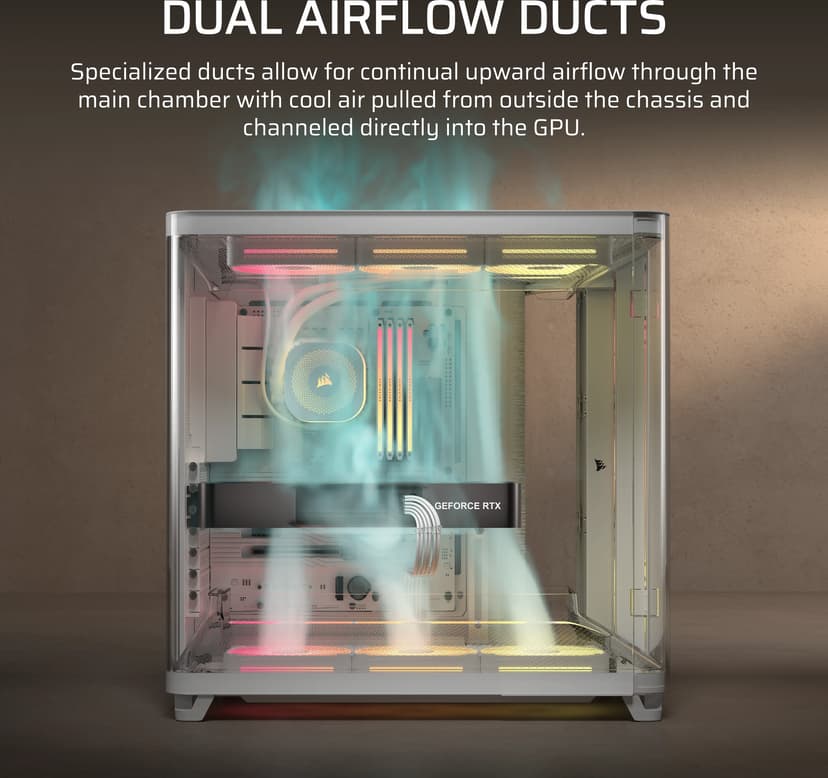 Corsair Air 5400 LX-R RGB iCUE Link 3X Chamber Midi Tower Hvid