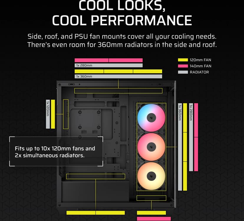 Corsair 3500X RS-R ARGB Midi Tower Musta