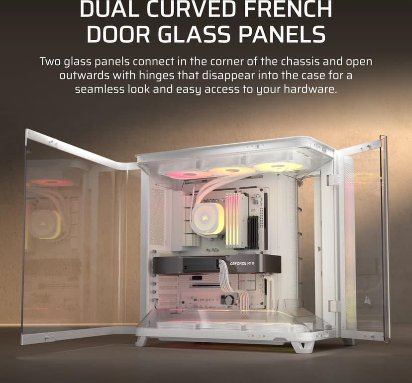 Corsair Air 5400 RS-R ARGB 3X Chamber Midi Tower Hvid