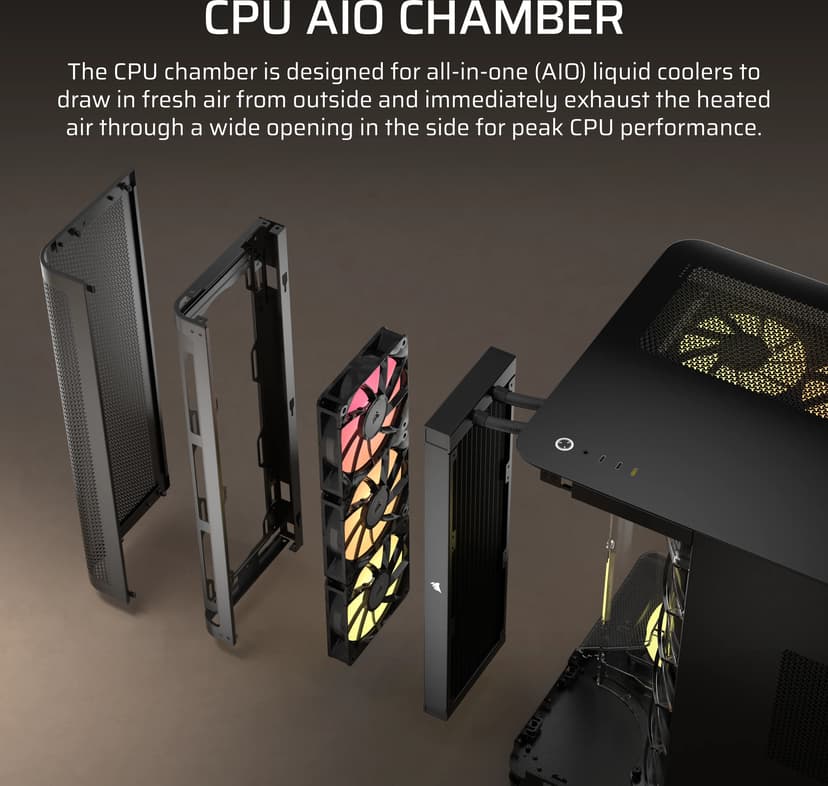Corsair Air 5400 RS-R ARGB 3X Chamber Midi Tower Svart