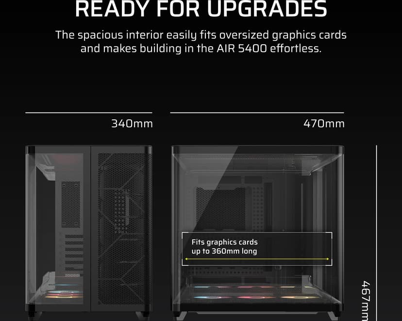 Corsair Air 5400 RS-R ARGB 3X Chamber Midi Tower Sort