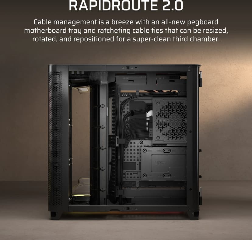 Corsair Air 5400 RS-R ARGB 3X Chamber Midi Tower Sort