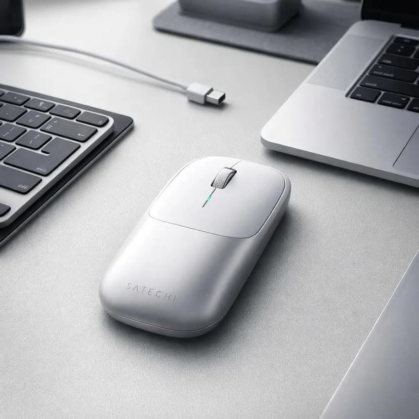 Satechi Slim EX Trådlös RF + Bluetooth Mus Silver