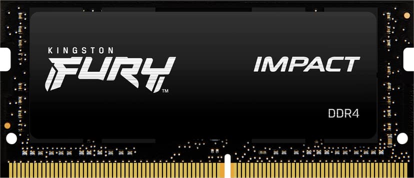 Kingston Technology FURY 32GB 3200MT/s DDR4 CL20 SODIMM Impact - (Fyndvara klass 1) 32GB 1600, 3200MHz DDR4 260-pin SO-DIMM