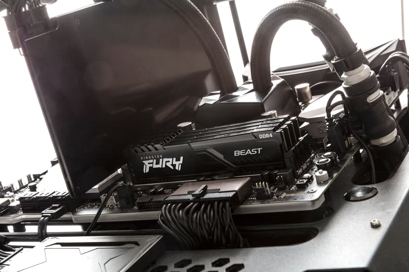 Kingston Technology FURY Beast 64GB 3200MT/s DDR4 CL16 DIMM (Kit of 2) Black - (Kuppvare klasse 1) 64GB 1600, 3200MHz DDR4 288-pin DIMM