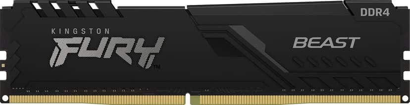 Kingston Technology FURY Beast 64GB 3200MT/s DDR4 CL16 DIMM (Kit of 2) Black - (Kuppvare klasse 1) 64GB 1600, 3200MHz DDR4 288-pin DIMM