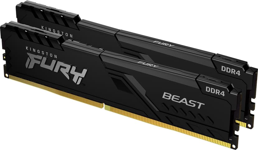 Kingston Technology FURY Beast 64GB 3200MT/s DDR4 CL16 DIMM (Kit of 2) Black - (Fyndvara klass 1) 64GB 1600, 3200MHz DDR4 288-pin DIMM