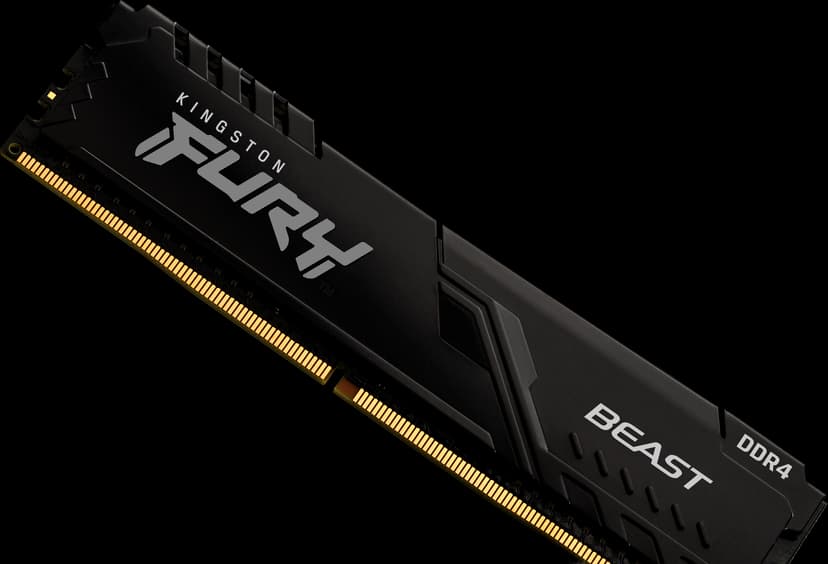 Kingston Technology FURY Beast 64GB 3200MT/s DDR4 CL16 DIMM (Kit of 2) Black - (Löytötuote luokka 1) 64GB 1600, 3200MHz DDR4 288-pin DIMM