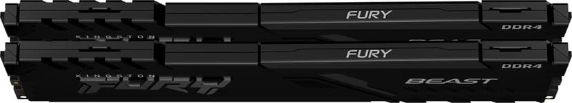 Kingston Technology FURY Beast 64GB 3200MT/s DDR4 CL16 DIMM (Kit of 2) Black - (Kuppvare klasse 1) 64GB 1600, 3200MHz DDR4 288-pin DIMM