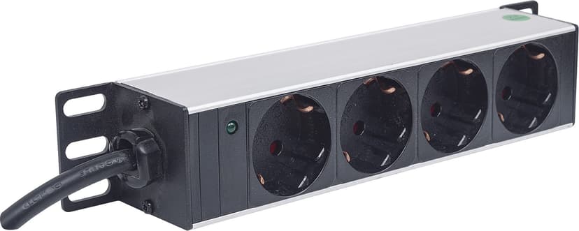 Intellinet 10" 1U Rackmount 4-Way Power Strip