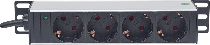 Intellinet 10" 1U Rackmount 4-Way Power Strip