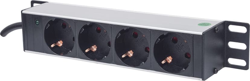 Intellinet 10" 1U Rackmount 4-Way Power Strip